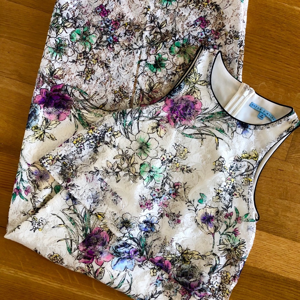 Antonio Melani Floral Lace MIDI Dress